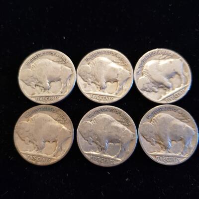 Buffalo Nickels 1931-S lot of 6 coins
