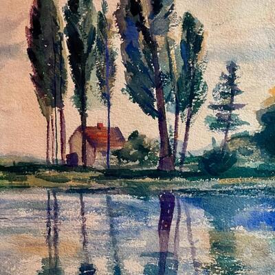 Early Birger Sandzen Original Watercolor Painting! Rare estate find