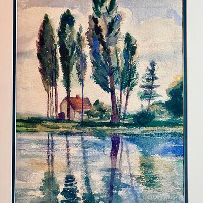 Early Birger Sandzen Original Watercolor Painting! Rare estate find
