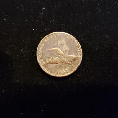 Eagle Cent 1857 XF details