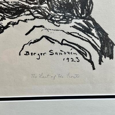 Rare Birger Sandzen Portrait "Last of the Scots" - Prairie Printmaker