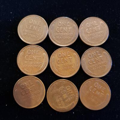 Lincoln Cent 1932-D  --- XF to AU lot of 9 coins
