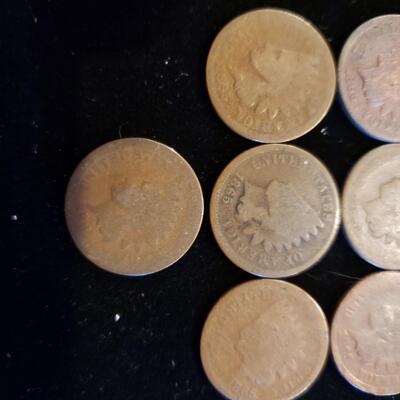 Indian Cents 1865 lot of 10 coins