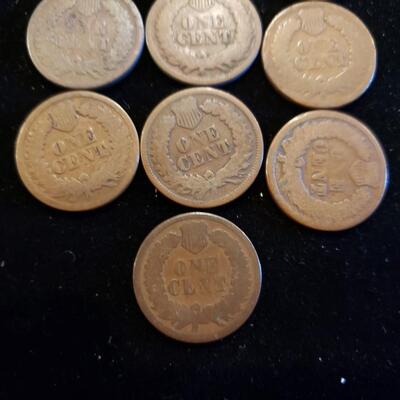 Indian Cents 1865 lot of 10 coins