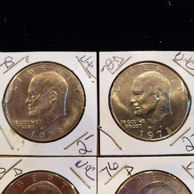 Ike Dollars Eisenhower lot of 6 coins