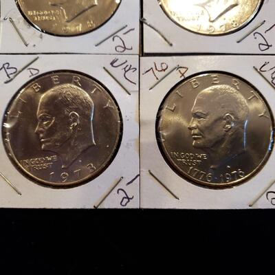 Ike Dollars Eisenhower lot of 6 coins