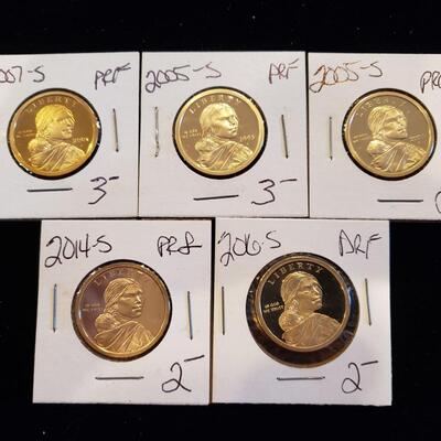 SAC dollars - lot of 5 coins