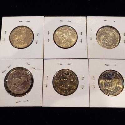 Susan B Anthony Dollars - lot of 6 coins