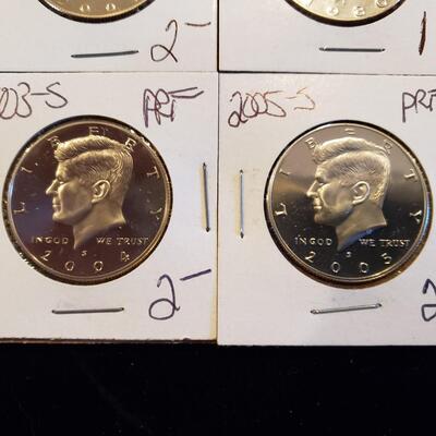 Kennedy Halves Proofs - lot of 4 coins