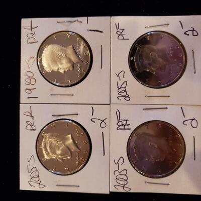Kennedy Halves Proofs - lot of 4 coins