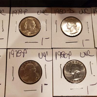 Washington Quarters UNC - lot of 33 coins