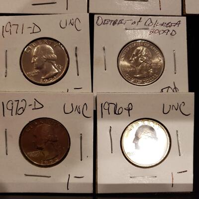 Washington Quarters UNC - lot of 33 coins