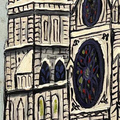 Charming Folk Art Painting of a Paris Bookseller in Winter by De Monchy