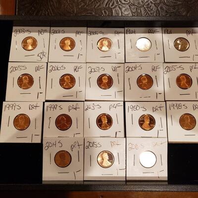 Lincoln Cents Proofs - lot of 18 coins