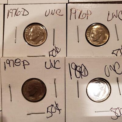 Roosevelt Dimes - UNCs - lot of 30 coins