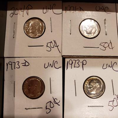 Roosevelt Dimes - UNCs - lot of 30 coins
