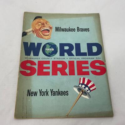 -36- BASEBALL | 1958 World Series Program Yankees Vs Milwaukee Braves