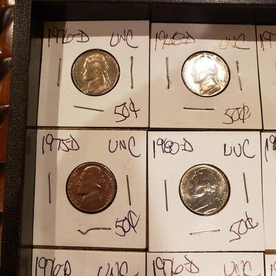 Jefferson Nickels - UNCs - lot of 34 coins
