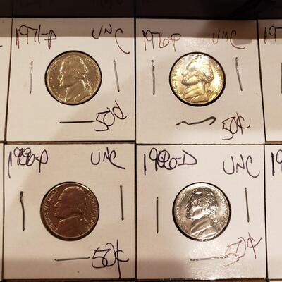Jefferson Nickels - UNCs - lot of 34 coins