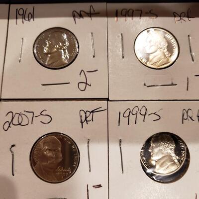 Jefferson Nickels - Proofs - 1965 SMS - plus 1965 SMS quarter - lot of 21 coins
