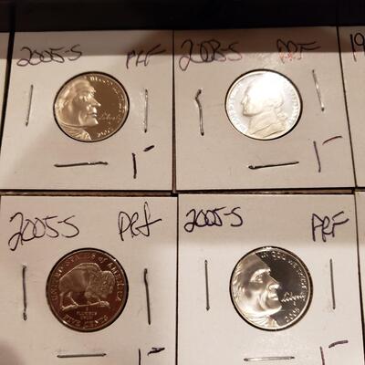Jefferson Nickels - Proofs - 1965 SMS - plus 1965 SMS quarter - lot of 21 coins