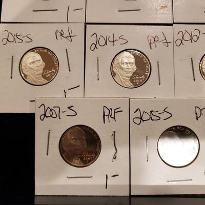 Jefferson Nickels - Proofs - 1965 SMS - plus 1965 SMS quarter - lot of 21 coins