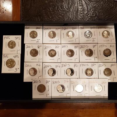 Jefferson Nickels - Proofs - 1965 SMS - plus 1965 SMS quarter - lot of 21 coins