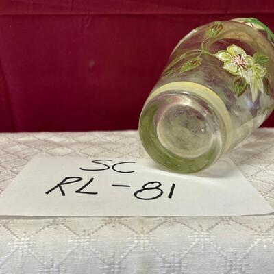 Hand painted glass vase