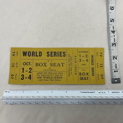 -40- BASEBALL | 1958 World Series Promo Ticket