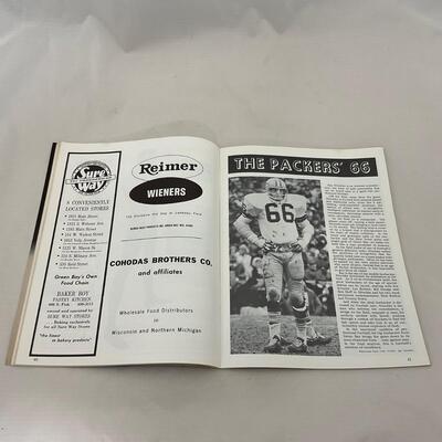 -50- FOOTBALL | Ray Nitschke Autographed Photo with Button and Program