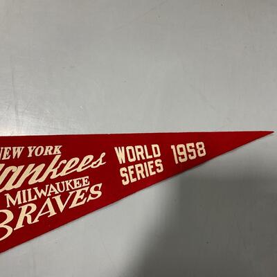 -54- BASEBALL | 1958 World Series Pennant Yankees Vs Braves