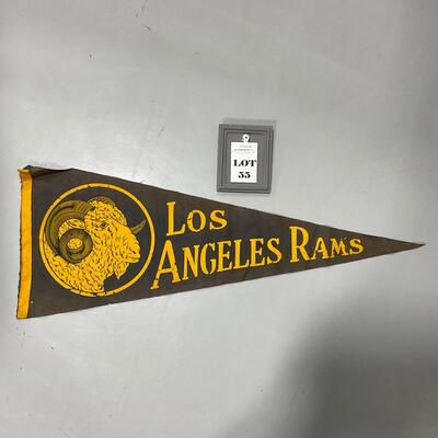 -55- FOOTBALL | 1940s Los Angeles Rams Full Sized Pennant