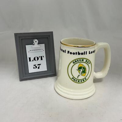 -57- FOOTBALL | Vintage 1950â€™s Green Bay Packers Stein
