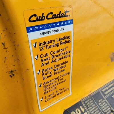 CUB CADET  RIDING MOWER LTX 1040 - RUNS!