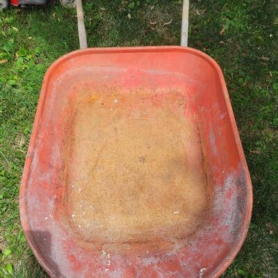 OUTDOOR RED WHEEL BARROW