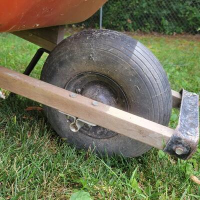 OUTDOOR RED WHEEL BARROW