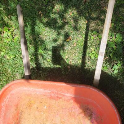 OUTDOOR RED WHEEL BARROW