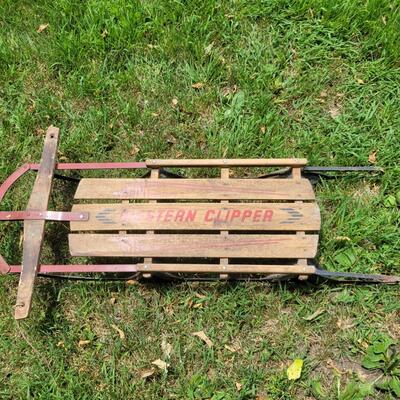 VINTAGE WESTER CLIPPER WOODEN SLED