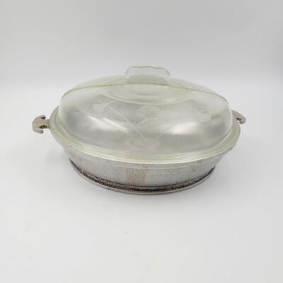 VINTAGE GUARDIAN WARE ALUMINUM CAST CASSEROLE SERVING DISH