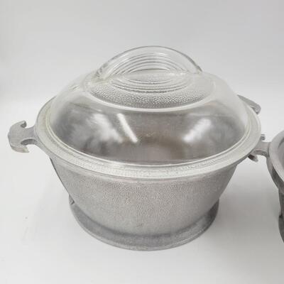 VINTAGE GUARDIAN CAST ALUMINUM ROUND CASSEROLE COOKING DISHES