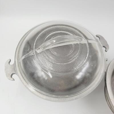VINTAGE GUARDIAN CAST ALUMINUM ROUND CASSEROLE COOKING DISHES