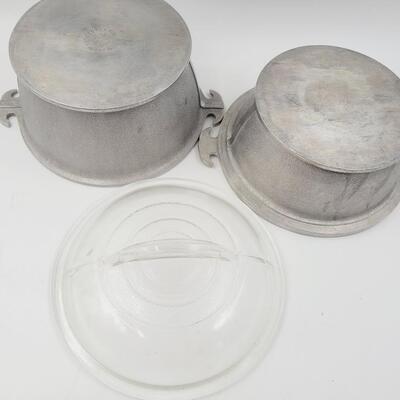 VINTAGE GUARDIAN CAST ALUMINUM ROUND CASSEROLE COOKING DISHES