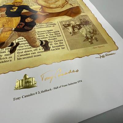 -95- FOOTBALL | Tony Canadeo Autographed Hall of Fame Print