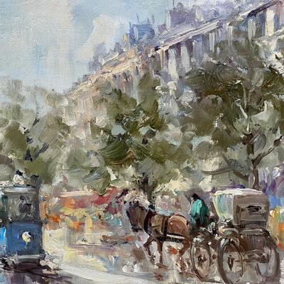 Torrenz Colorful Paris Impressionist street scene original oil painting o/c