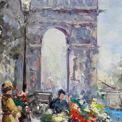 Torrenz Colorful Paris Impressionist street scene original oil painting o/c