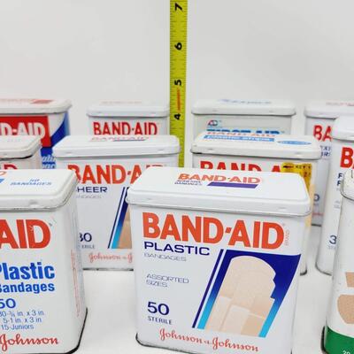 VINTAGE METAL BAND AID BOX BUNDLE