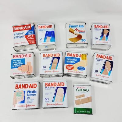 VINTAGE METAL BAND AID BOX BUNDLE