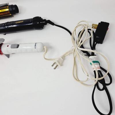 CONAIR AIR BRUSH & CURLING IRON BUNDLE - WORKS