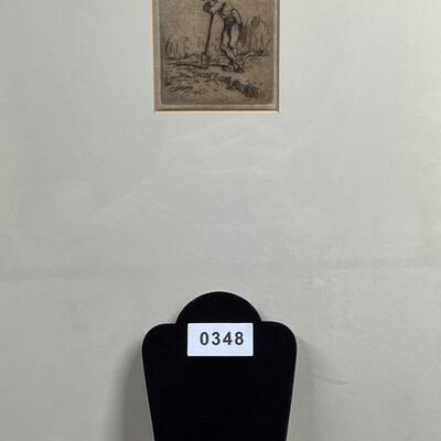 Original Jean Francois Millet etching Circa 1853