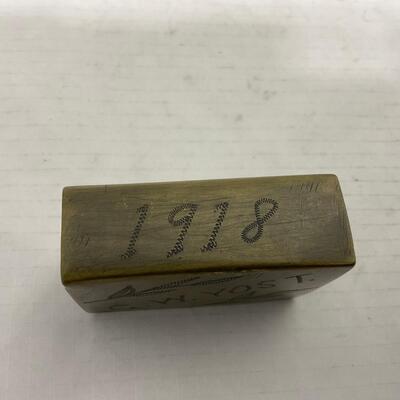 -105- MILITARY | 1917 US Army Infantry Book with Trench Art Book Clip